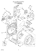 SECTION Diagram and Parts List for LER5848EQ1  Whirlpool Dryer