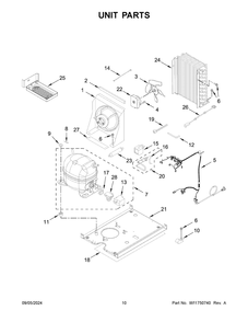 06 - Unit Parts Diagram and Parts List for KUIX335HPS02  Whirlpool Ice Maker