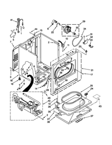 Cabinet Parts Diagram and Parts List for 7MWGD1730YW3  Whirlpool Dryer