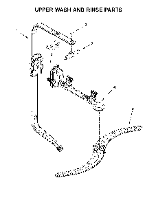 Upper wash and rinse parts Diagram and Parts List for 66514549N711  Kenmore Dishwasher