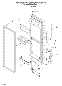 REFRIGERATOR DOOR Diagram and Parts List for 4YED22PQFN04  Whirlpool Refrigerator
