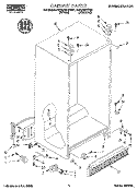 CABINET Diagram and Parts List for RS25AWXBW01  Roper Refrigerator
