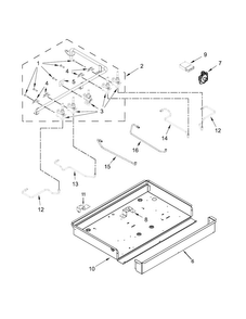 Burner Box, Gas Valves And Switch Parts Diagram and Parts List for KCGS556ESS01  KitchenAid Cooktop
