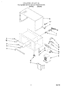 CABINET Diagram and Parts List for MG2070XAB0  Whirlpool Microwave