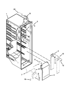 Refrigerator Liner Parts Diagram and Parts List for BRS75ARANA00  Whirlpool Refrigerator