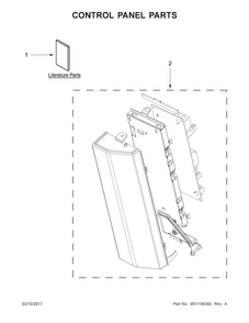 Control Panel Parts Diagram and Parts List for WMH76719CS4  Whirlpool Microwave
