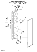 FREEZER DOOR PARTS Diagram and Parts List for ED5JHEXTS00  Whirlpool Refrigerator