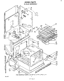 OVEN Diagram and Parts List for RS6700XKW0  Whirlpool Range
