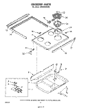 COOK TOP Diagram and Parts List for RM975PXLW0  Whirlpool Microwave Oven Combo