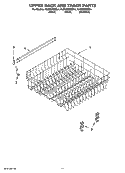 UPPER RACK AND TRACK PARTS Diagram and Parts List for KUDC02IRBL4  KitchenAid Dishwasher