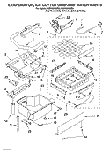 EVAPORATOR ICE CUTTER GRID AND WATER PARTS Diagram and Parts List for KUIV18NNMS1  KitchenAid Ice Maker