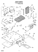 UNIT Diagram and Parts List for GD25SSFCHS10  Whirlpool Refrigerator