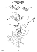 INTERIOR PARTS Diagram and Parts List for MHE14XKQ2  Roper Microwave