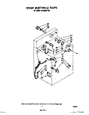 OVEN ELECTRICAL Diagram and Parts List for SF3600EPW0  Whirlpool Range