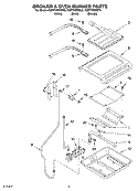 BROILER & OVEN BURNER Diagram and Parts List for KGRT600HBL6  KitchenAid Range