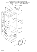 REFRIGERATOR LINER Diagram and Parts List for KSRB25FHBL04  KitchenAid Refrigerator
