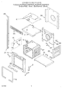 UPPER OVEN Diagram and Parts List for GBD307PDB3  Whirlpool Wall Oven
