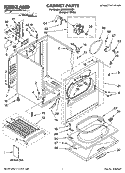 CABINET PARTS Diagram and Parts List for SEDS800MQ1  Whirlpool Dryer
