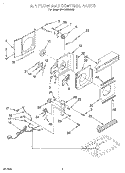 AIRFLOW AND CONTROL Diagram and Parts List for BPAC0500AS3  KitchenAid Air Conditioner