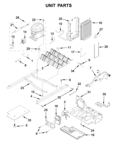 Unit Parts Diagram and Parts List for WRSA15SNHZ00  Whirlpool Refrigerator
