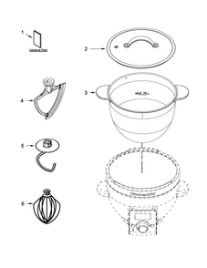 Unit Parts Diagram and Parts List for KSM1CBT0  KitchenAid Mixer