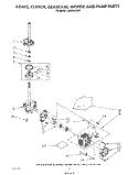 BRAKE, CLUTCH, GEARCASE, MOTOR AND PUMP Diagram and Parts List for LA6090XTM0  Whirlpool Washer