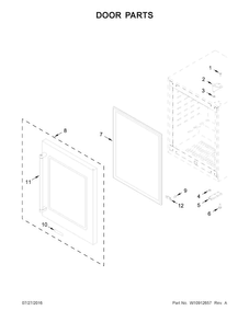 Part Location Diagram of W10913035 Whirlpool HINGE-DOOR