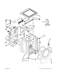 Part Location Diagram of W10586876 Whirlpool HARNS-WIRE