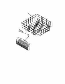 Lower Rack Parts Diagram and Parts List for 66513292K112  Kenmore Dishwasher