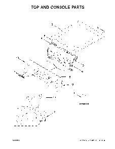 Top and console parts Diagram and Parts List for 7MWGD6620HW1  Whirlpool Dryer