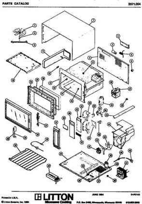 01 - Page 1 Diagram and Parts List for 2071004  Whirlpool Microwave