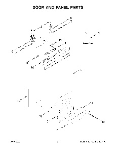 Door And Panel Parts Diagram and Parts List for KDFE104KPS1  KitchenAid Dishwasher