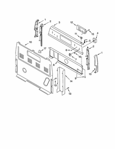 Control Panel Diagram and Parts List for RF368LXKB0  Whirlpool Range