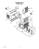 CABINET Diagram and Parts List for CAH12WB4  Crosley Air Conditioner