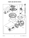 PUMP AND MOTOR PARTS Diagram and Parts List for KUDS30FXPA9  KitchenAid Dishwasher