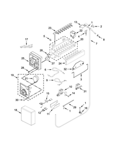 Ice Maker Parts Diagram and Parts List for KBBR306EPA00  KitchenAid Refrigerator