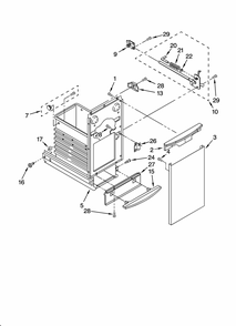 Container Parts Diagram and Parts List for 66513612101  Kenmore Trash Compactor