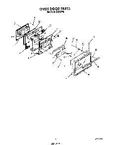 Oven Door Diagram and Parts List for D9757*5  Roper Range