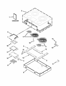 Part Location Diagram of W10421510 Whirlpool BOX-BURNER