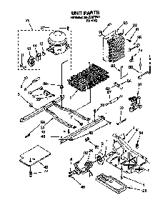 Unit Diagram and Parts List for 3XR2727FI01  Whirlpool Refrigerator