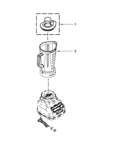 Attachment Parts Diagram and Parts List for 7KSB1575ZTG0  KitchenAid Blender