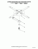 LOWER WASHARM AND STRAINER PARTS Diagram and Parts List for KUDS30CXWH2  KitchenAid Dishwasher