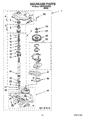 GEARCASE PARTS, OPTIONAL PARTS (NOT INCLUDED) Diagram and Parts List for 1DWTW5205SQ1  Whirlpool Washer