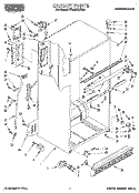 CABINET Diagram and Parts List for RT20CKXXW01  Roper Refrigerator