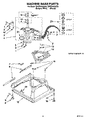 MACHINE BASE PARTS Diagram and Parts List for 7MWT96500SQ0  Whirlpool Washer