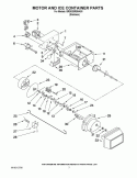 MOTOR AND ICE CONTAINER PARTS Diagram and Parts List for BRS62BRBNA00  Whirlpool Refrigerator