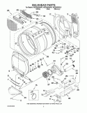 BULKHEAD PARTS Diagram and Parts List for WED9450WW0  Whirlpool Dryer