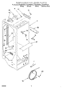 REFRIGERATOR LINER Diagram and Parts List for GD25DIXHT00  Whirlpool Refrigerator