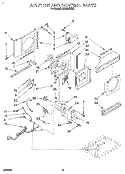 AIR FLOW AND CONTROL Diagram and Parts List for AR0500XW2  Whirlpool Air Conditioner