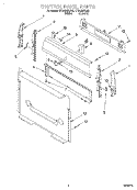 CONTROL PANEL Diagram and Parts List for SF3020EGW0  Whirlpool Range
